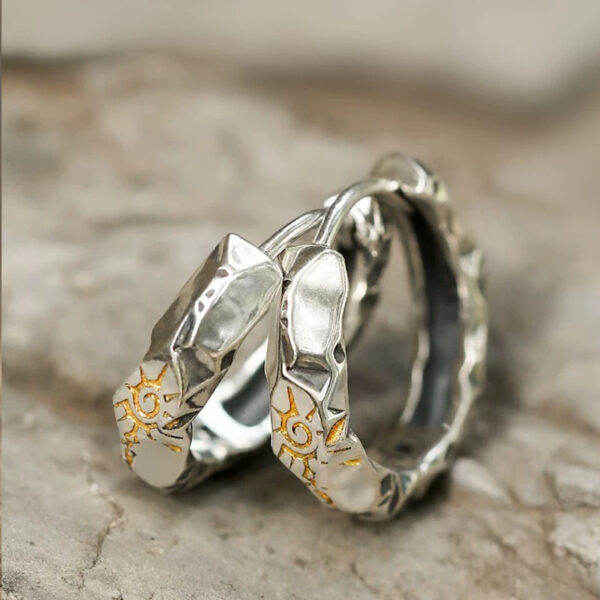 ‘Eye of the sun’silver earrings - Image 2